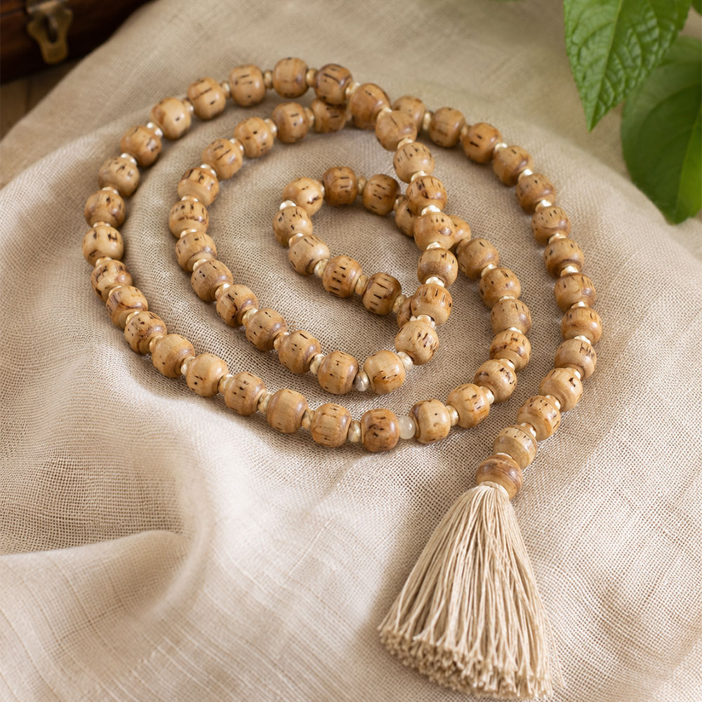 108+1 Brown Original Tulsi Japmala(10 mm)