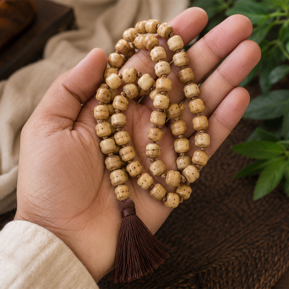 27+1 Brown Beads Original Tulsi Sumrani Japmala