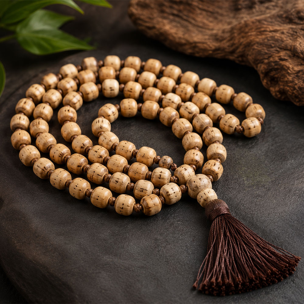 Tulsi Jap Mala 8mm – 108 Beads for Meditation