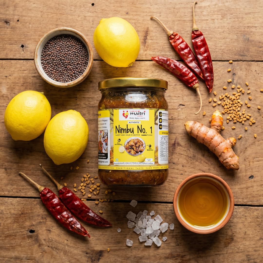Sweet & Sour Lemon Pickle - Nimbu ka Achar