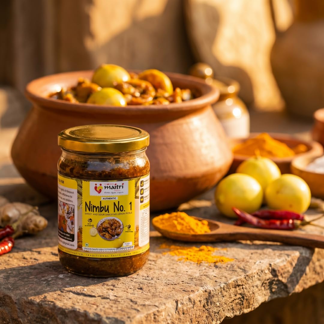 Sweet & Sour Lemon Pickle - Nimbu ka Achar