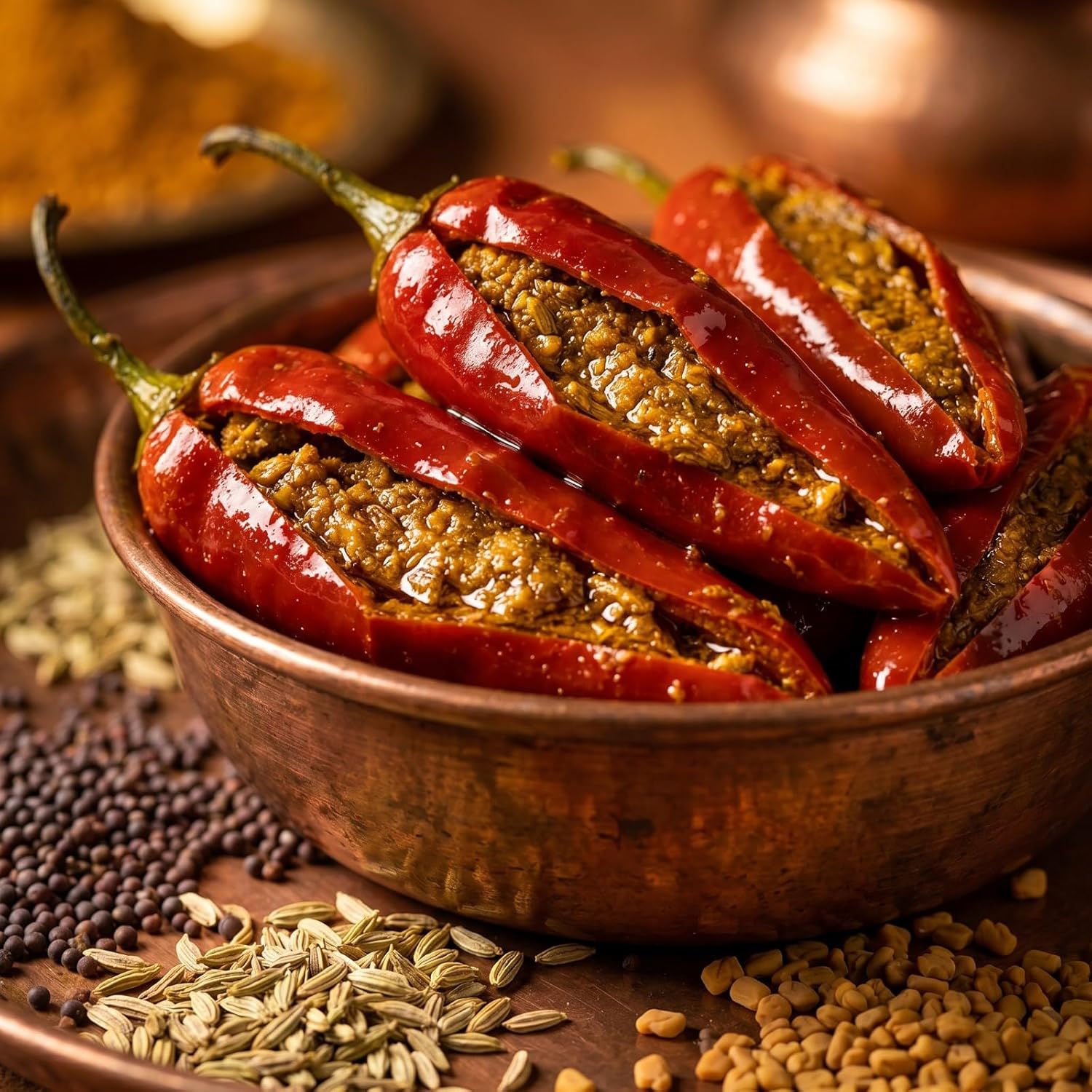 Stuffed Red Chilli Pickle| Homemade Bharwa Lal Mirch Ka Achar