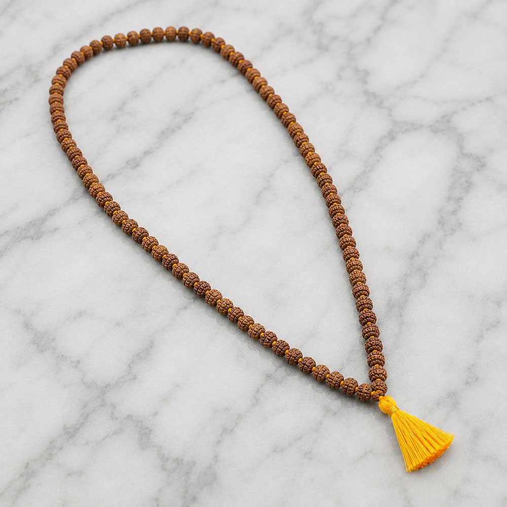 Premium 10 Mukhi Rudraksha Japa Mala for Men Women