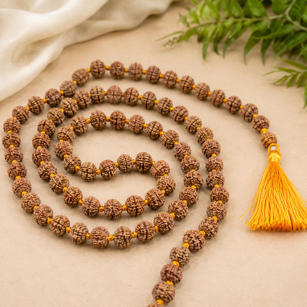 Premium 8 Mukhi Rudraksha Japa Mala for Men Women